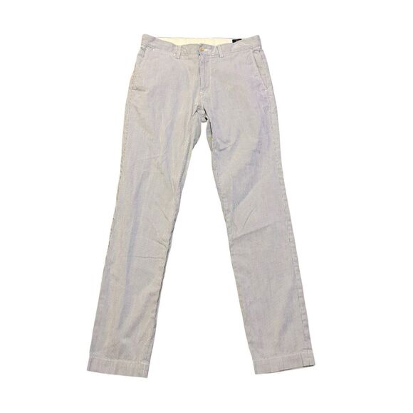 Polo Ralph Lauren‎ Slim Fit Pants Blue White Striped Men’s Size 32/34 - Picture 1 of 8